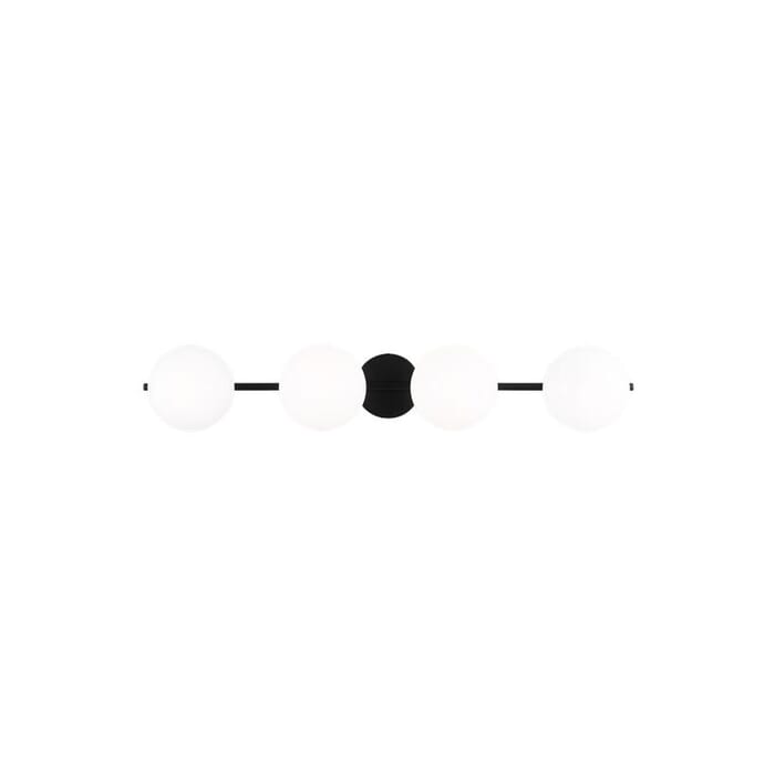 Generation Lighting Lune 4-Light Bathroom Vanity Light in Aged Iron by Ellen Degeneres Generation Lighting Lune 4-Light Bathroom Vanity Light in Aged Iron by Ellen Degeneres
