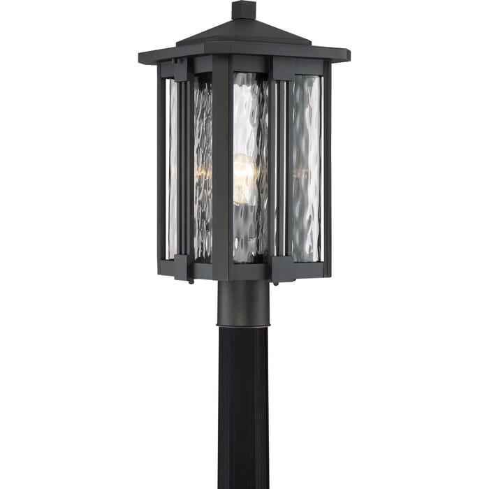 Quoizel Everglade 11" Outdoor Post Light in Earth Black Quoizel Everglade 11" Outdoor Post Light in Earth Black