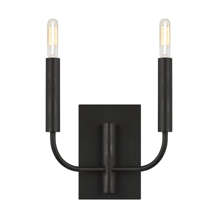 Generation Lighting Brianna 2-Light Wall Sconce in Aged Iron by Ellen Degeneres Generation Lighting Brianna 2-Light Wall Sconce in Aged Iron by Ellen Degeneres