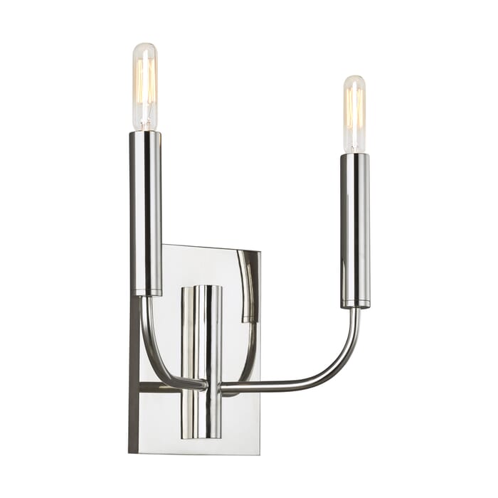 Generation Lighting Brianna 2-Light Wall Sconce in Polished Nickel by Ellen Degeneres Generation Lighting Brianna 2-Light Wall Sconce in Polished Nickel by Ellen Degeneres