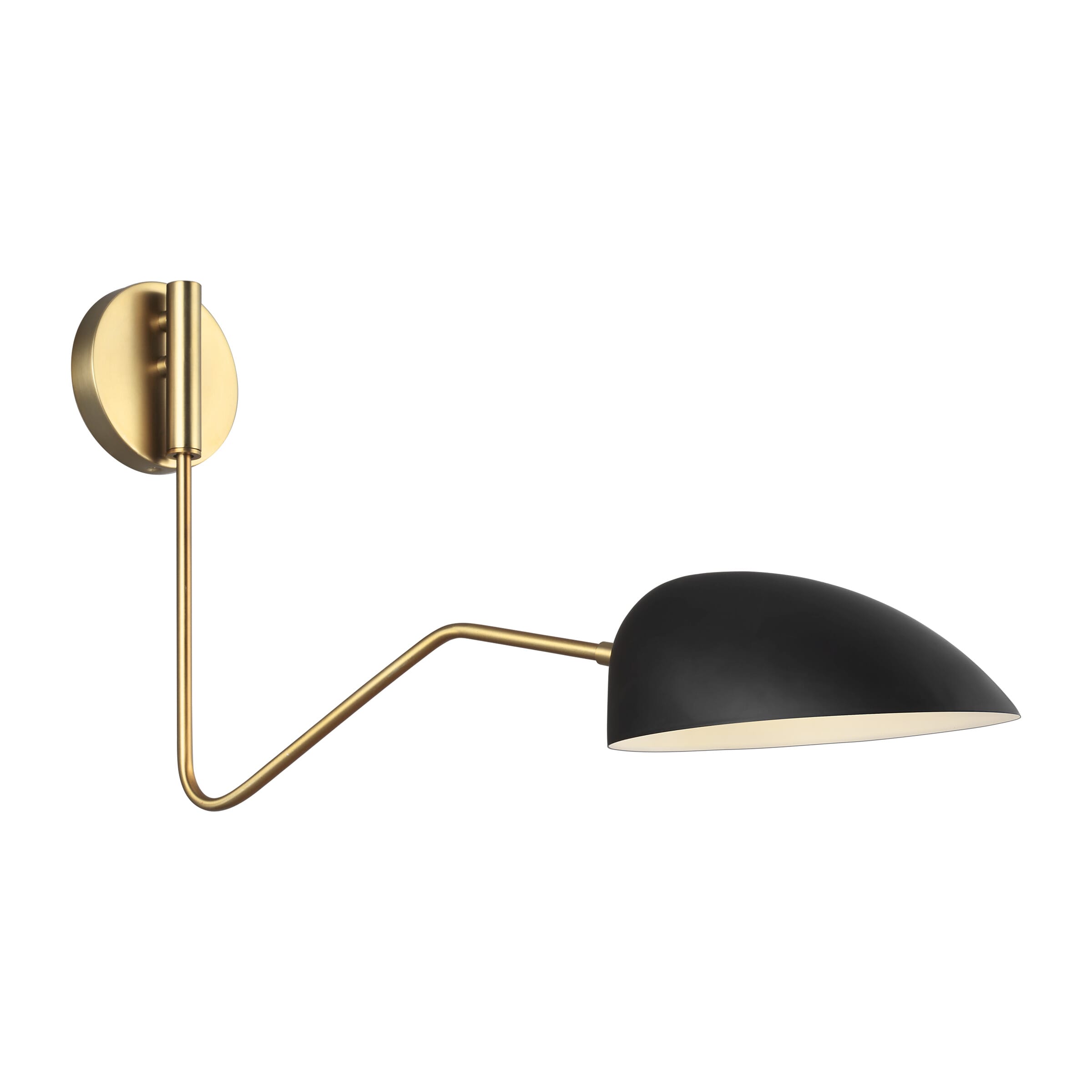 Generation Lighting Jane Wall Sconce in Midnight Black And Burnished Brass by Ellen Degeneres