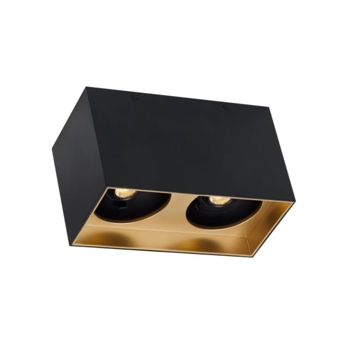 Tech Exo 2-Light 2700K LED 5" Ceiling Light in Gold Haze and Matte Black Tech Exo 2-Light 2700K LED 5" Ceiling Light in Gold Haze and Matte Black