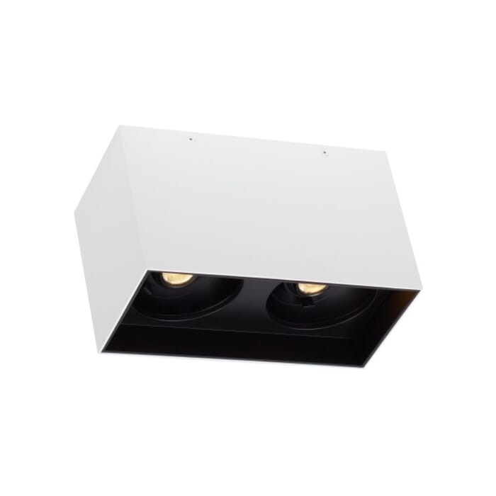 Tech Exo 2-Light 3000K LED 5" Ceiling Light in Black and Matte White Tech Exo 2-Light 3000K LED 5" Ceiling Light in Black and Matte White