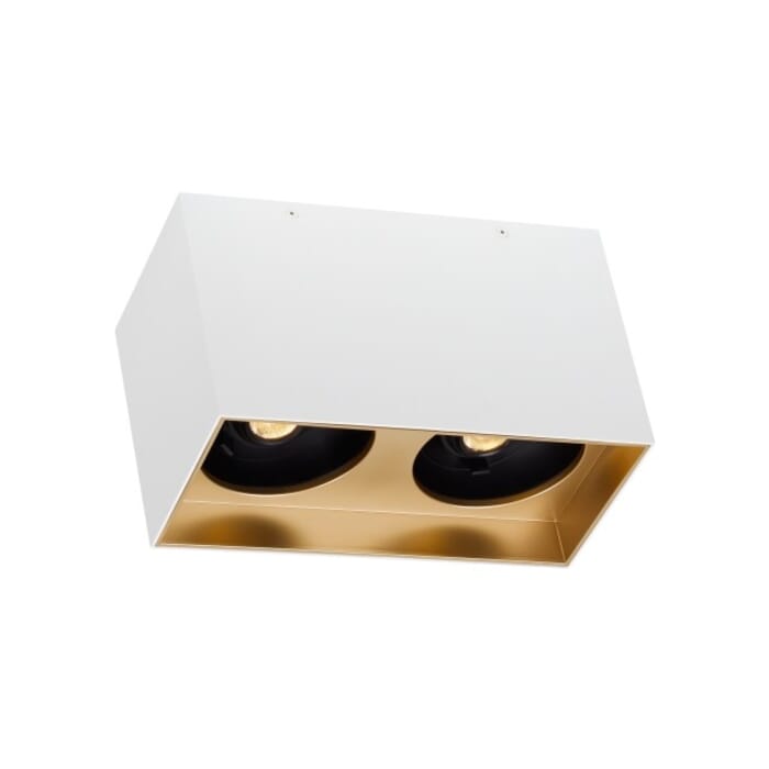 Tech Exo 2-Light 2700K LED 5" Ceiling Light in Gold Haze and Matte White Tech Exo 2-Light 2700K LED 5" Ceiling Light in Gold Haze and Matte White