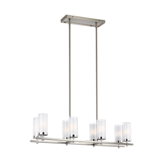 Jonah 8-Light Island Chandelier in Satin Nickel or Chrome Jonah 8-Light Island Chandelier in Satin Nickel or Chrome