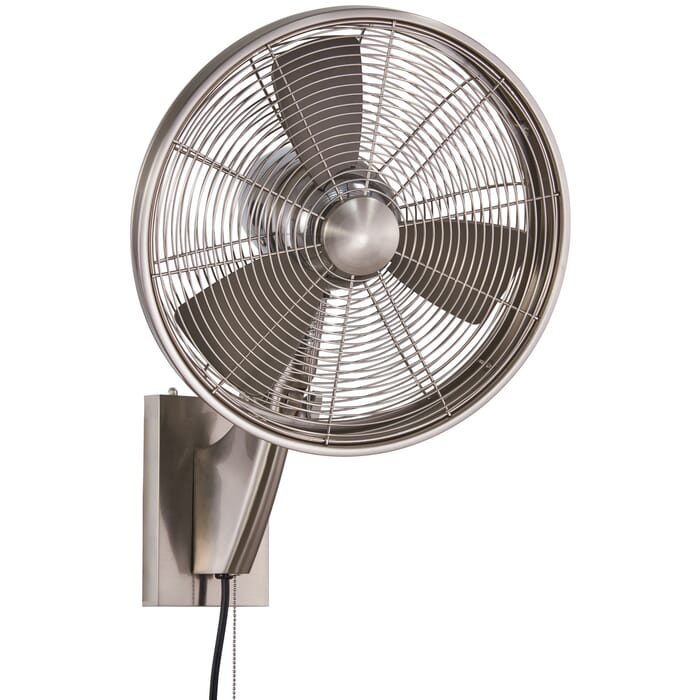 Minka-Aire Anywhere Indoor/Outdoor Oscillating Wall Fan in Brushed Nickel Minka-Aire Anywhere Indoor/Outdoor Oscillating Wall Fan in Brushed Nickel
