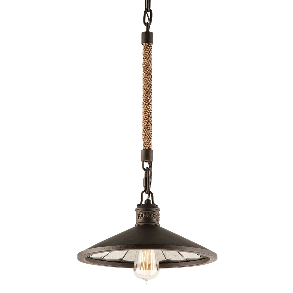 Brooklyn 1-Light Pendant in Brooklyn Bronze