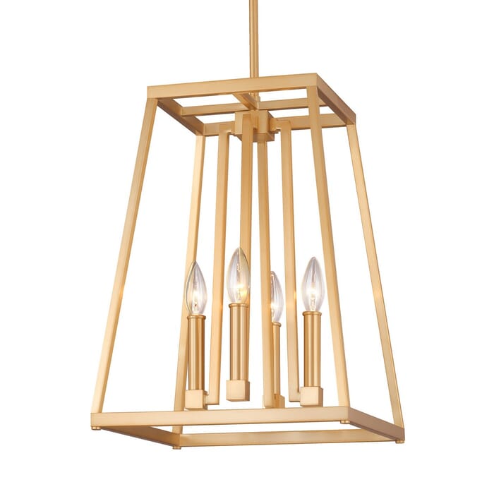 Generation Lighting Conant 4-Light Mini Pendant in Gilded Satin Brass by Sean Lavin Generation Lighting Conant 4-Light Mini Pendant in Gilded Satin Brass by Sean Lavin