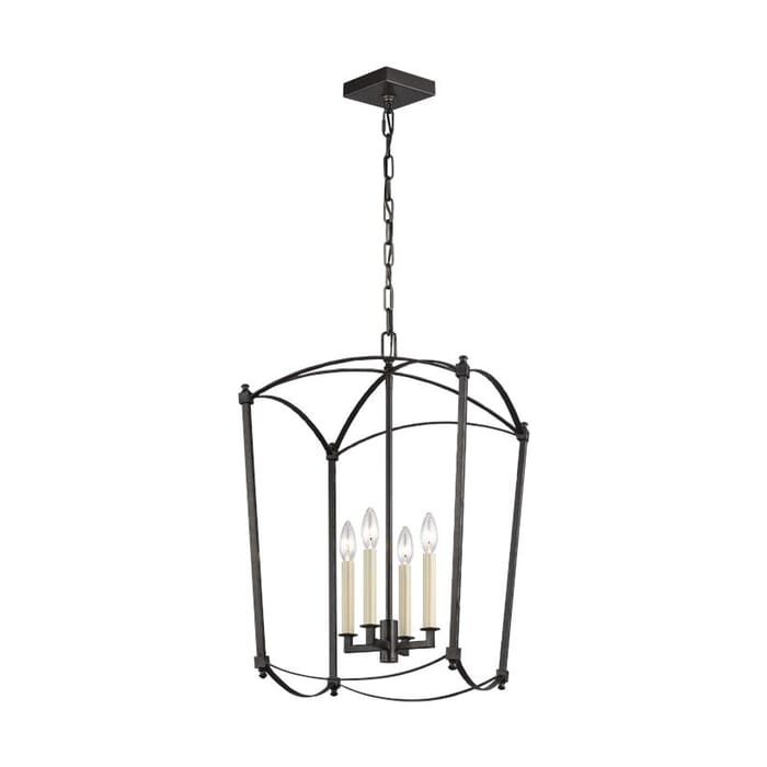 Generation Lighting Thayer 4-Light Chandelier in Smith Steel by Sean Lavin Generation Lighting Thayer 4-Light Chandelier in Smith Steel by Sean Lavin