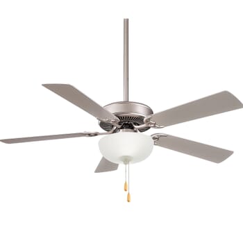 Minka-Aire Ceiling Fan with Light Kit in Brushed Steel