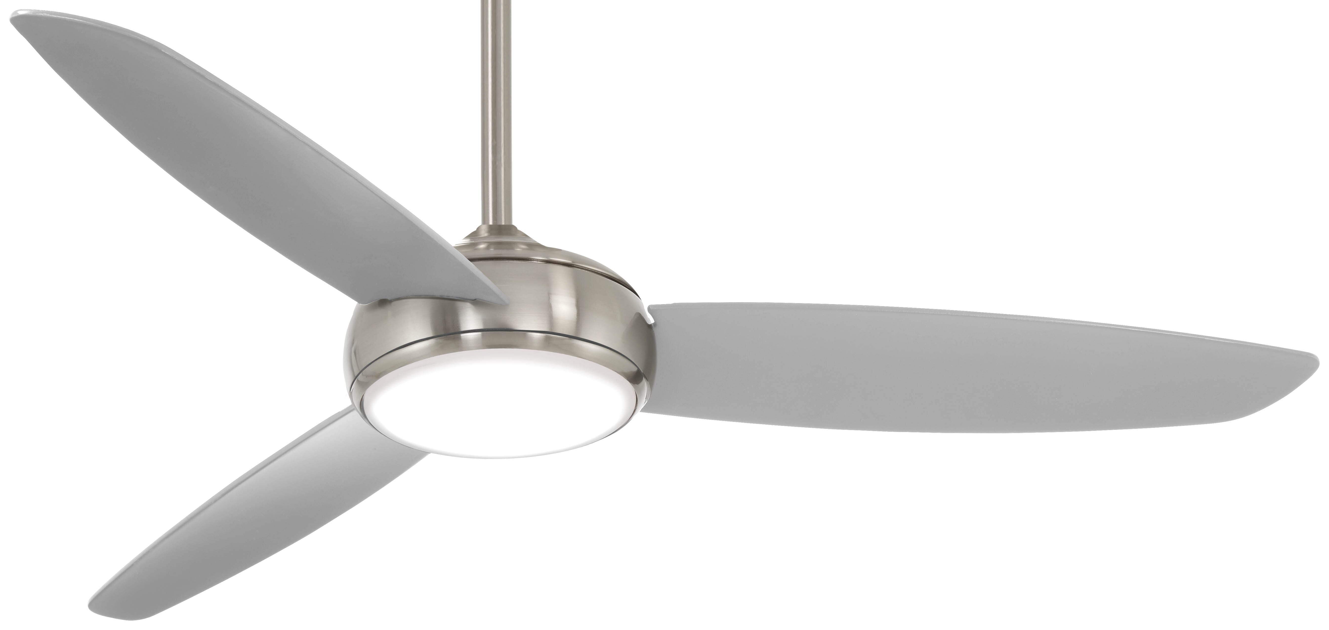 Minka-Aire Concept IV LED 54" Indoor/Outdoor Ceiling Fan in Brushed Nickel Wet