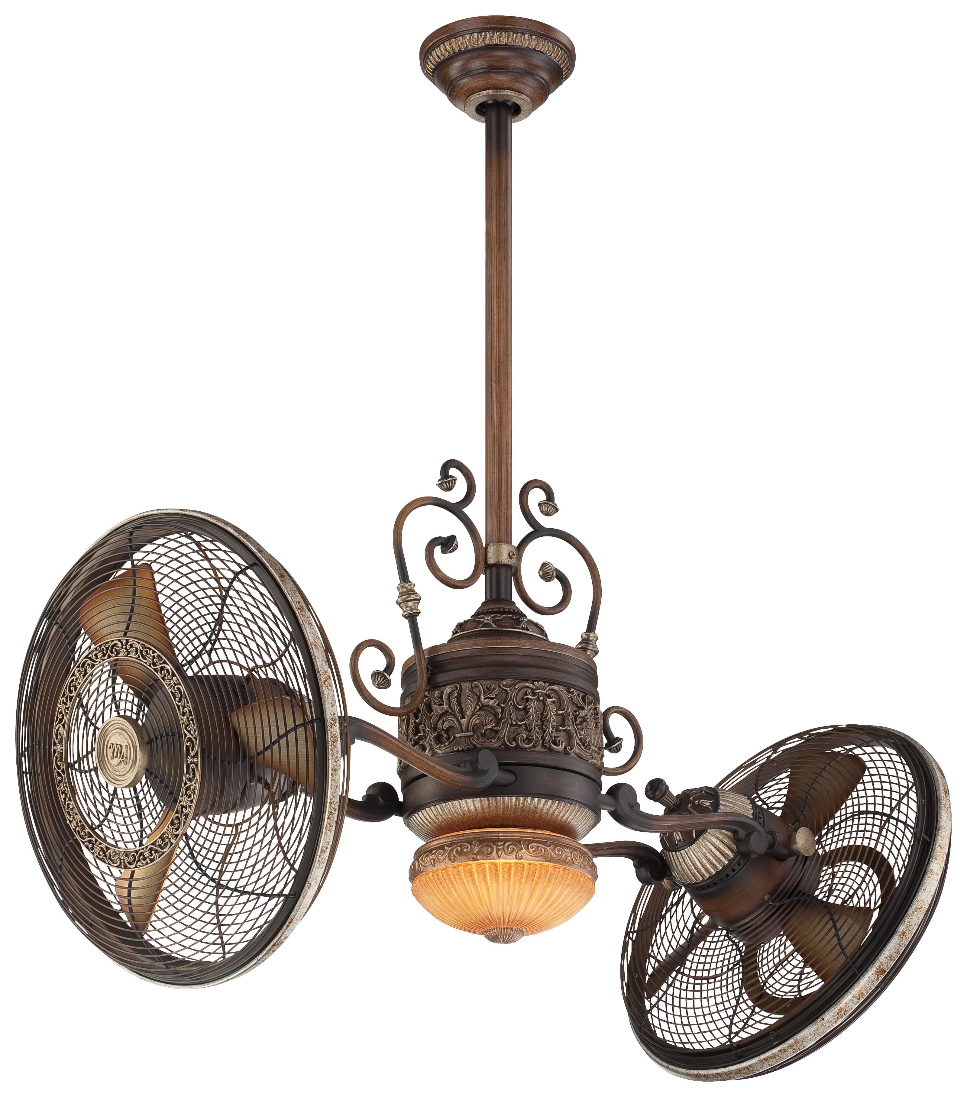 Minka-Aire Traditional Gyro LED 42" Indoor Ceiling Fan in Belcaro Walnut