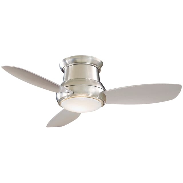 Minka Aire Concept Ii 44 Led Flush Mount Ceiling Fan In Brushed Nickel Lights Com - 44 Inch Flush Mount Ceiling Fan Without Light