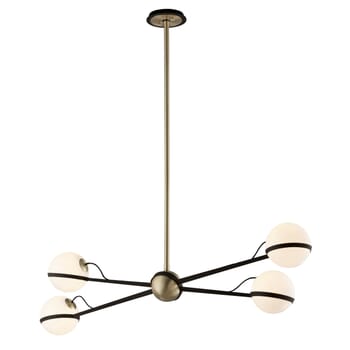 Troy Ace 4-Light 17" Kitchen Island Light in Textured Bronze Brushed Brass