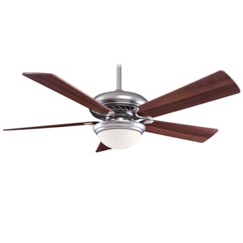 Minka-Aire Supra 52" Ceiling Fan in Brushed Steel with Dark Walnut Blades