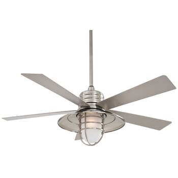 Minka-Aire Indoor/Outdoor Rainman Ceiling Fan in Brushed Nickel