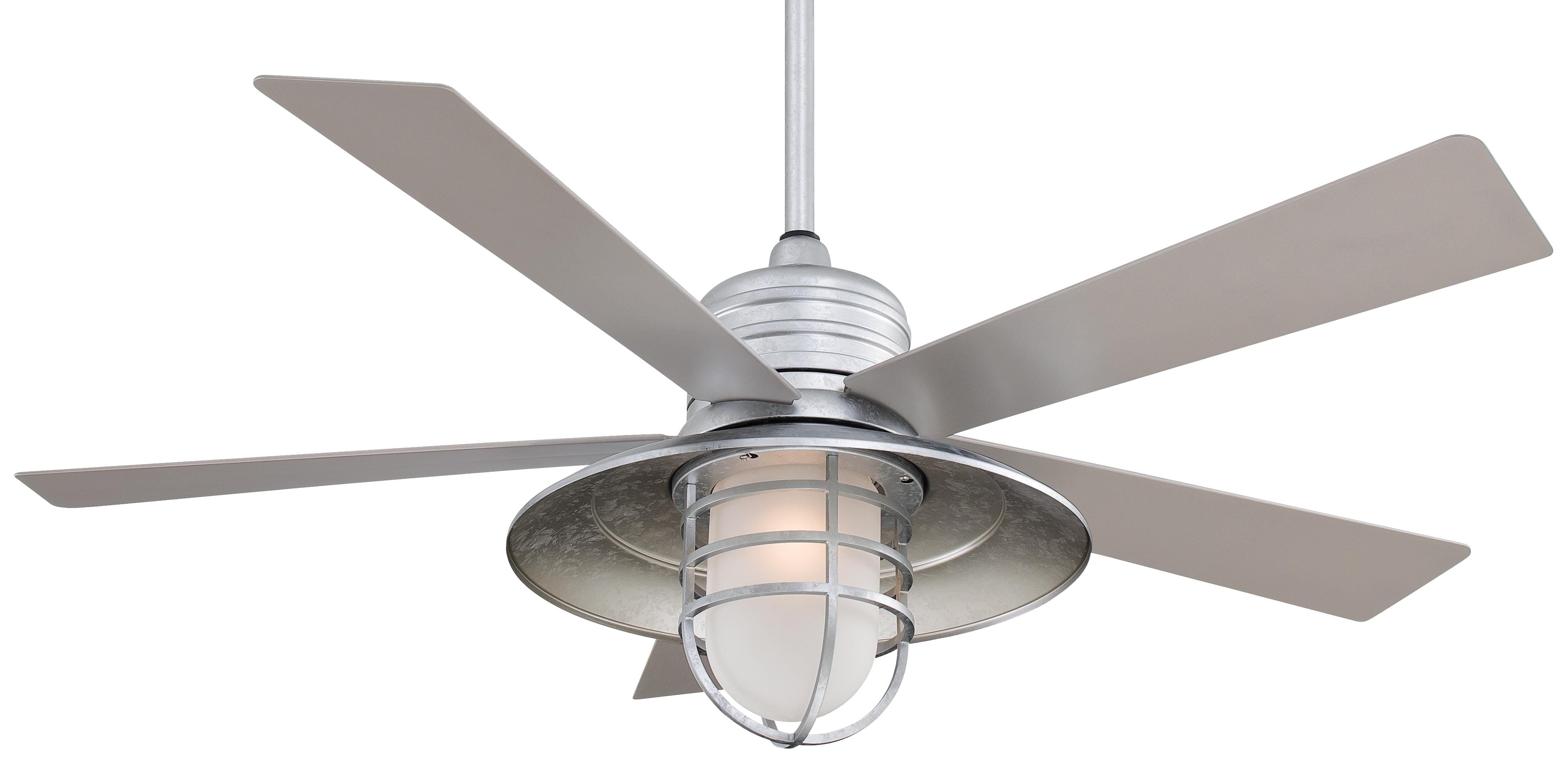 Minka-Aire Rainmanâ¢ LED 54" Indoor/Outdoor Ceiling Fan in Galvanized