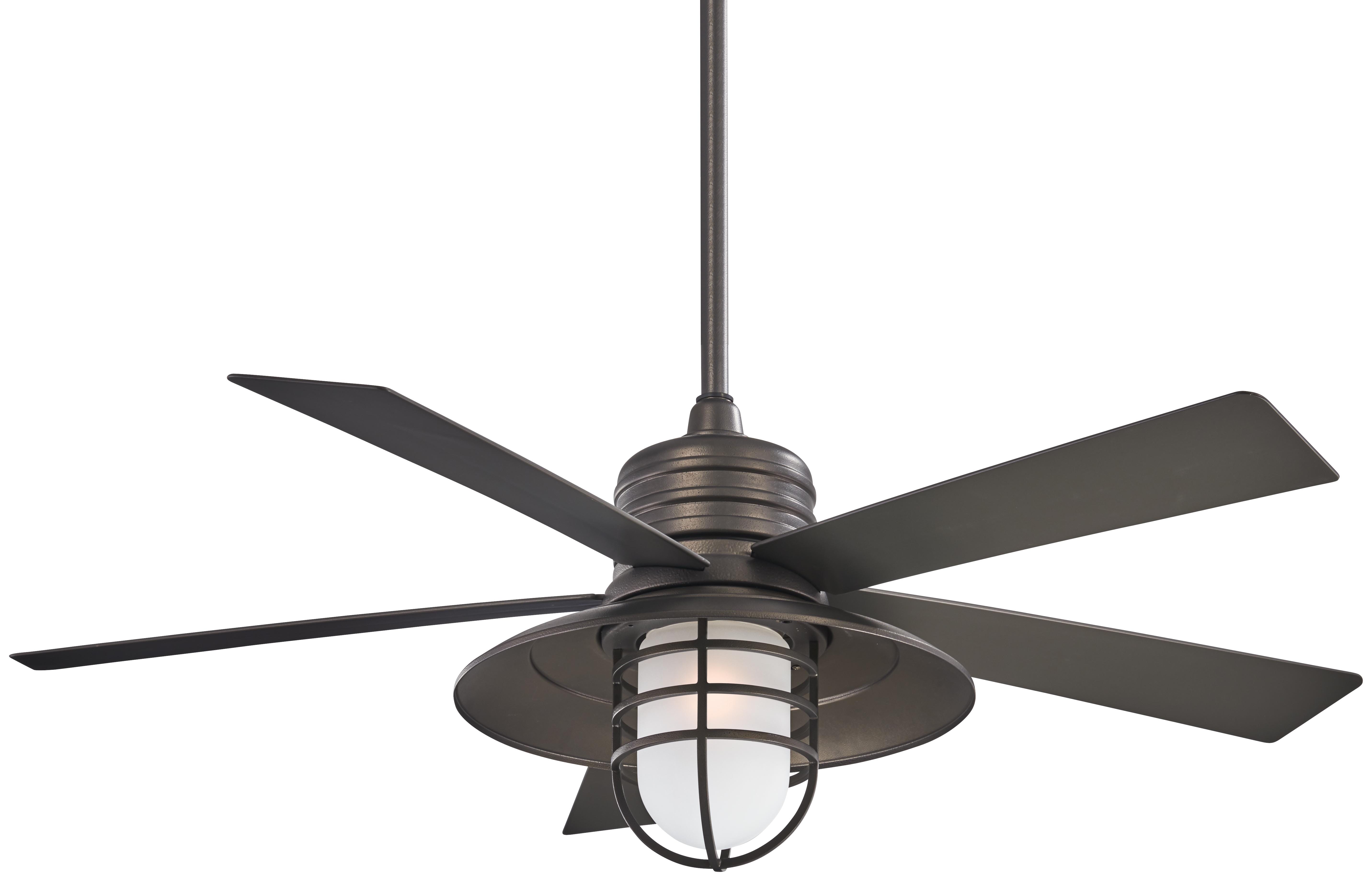 Minka-Aire Rainmanâ¢ LED 54" Indoor/Outdoor Ceiling Fan in Smoked Iron