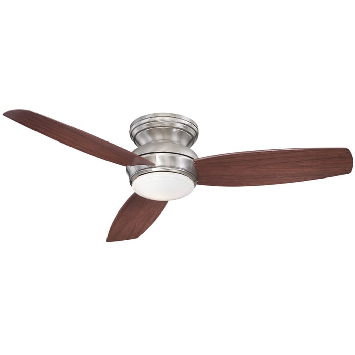 Minka-Aire Traditional Concept 52" LED Flush Mount Indoor/Outdoor Ceiling Fan in Pewter Minka-Aire Traditional Concept 52" LED Flush Mount Indoor/Outdoor Ceiling Fan in Pewter