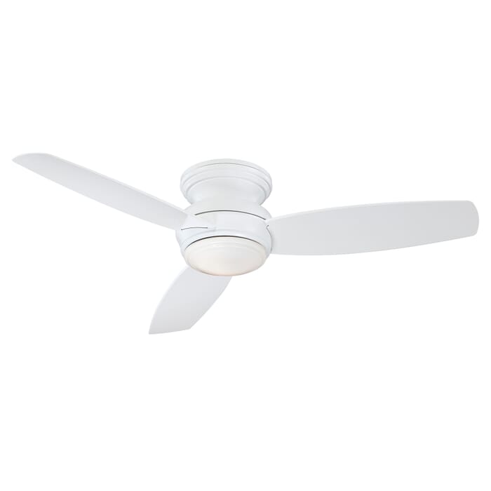 Minka-Aire Traditional Concept 52" LED Flush Mount Indoor/Outdoor Ceiling Fan in White Minka-Aire Traditional Concept 52" LED Flush Mount Indoor/Outdoor Ceiling Fan in White