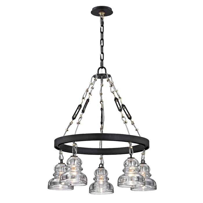 Troy Menlo Park 5-Light Chandelier in Deep Bronze Troy Menlo Park 5-Light Chandelier in Deep Bronze