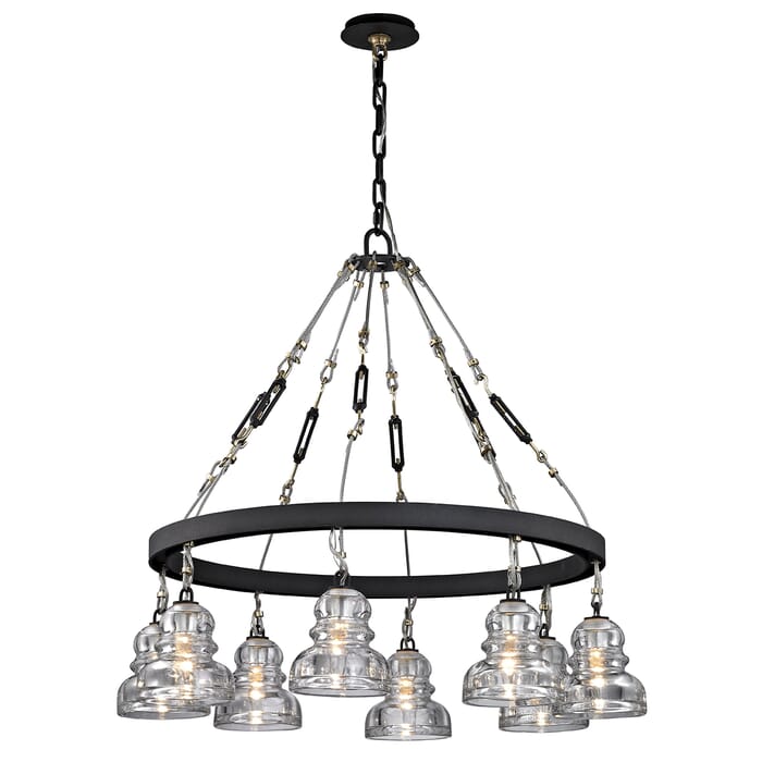 Troy Menlo Park 8-Light Chandelier in Deep Bronze Troy Menlo Park 8-Light Chandelier in Deep Bronze