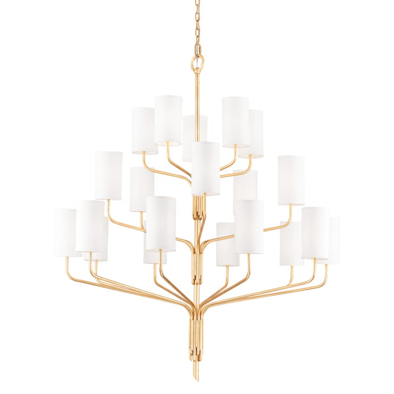 Juniper 20-Light 20 Light Chandelier in Textured Gold Leaf