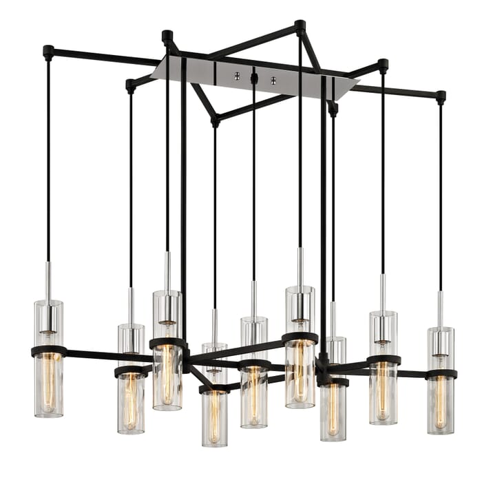 Troy Xavier 9-Light Chandelier in Vintage Iron Troy Xavier 9-Light Chandelier in Vintage Iron