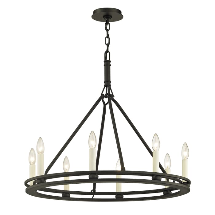 Troy Sutton 8-Light Chandelier in Textured Black Troy Sutton 8-Light Chandelier in Textured Black