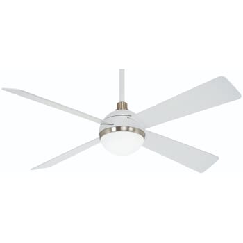 Minka-Aire Orb LED 54" Indoor Ceiling Fan in Flat White with Brushed Nickel