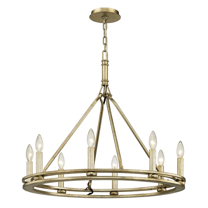 Troy Sutton 8-Light Chandelier in Champagne Silverver Leaf Troy Sutton 8-Light Chandelier in Champagne Silverver Leaf