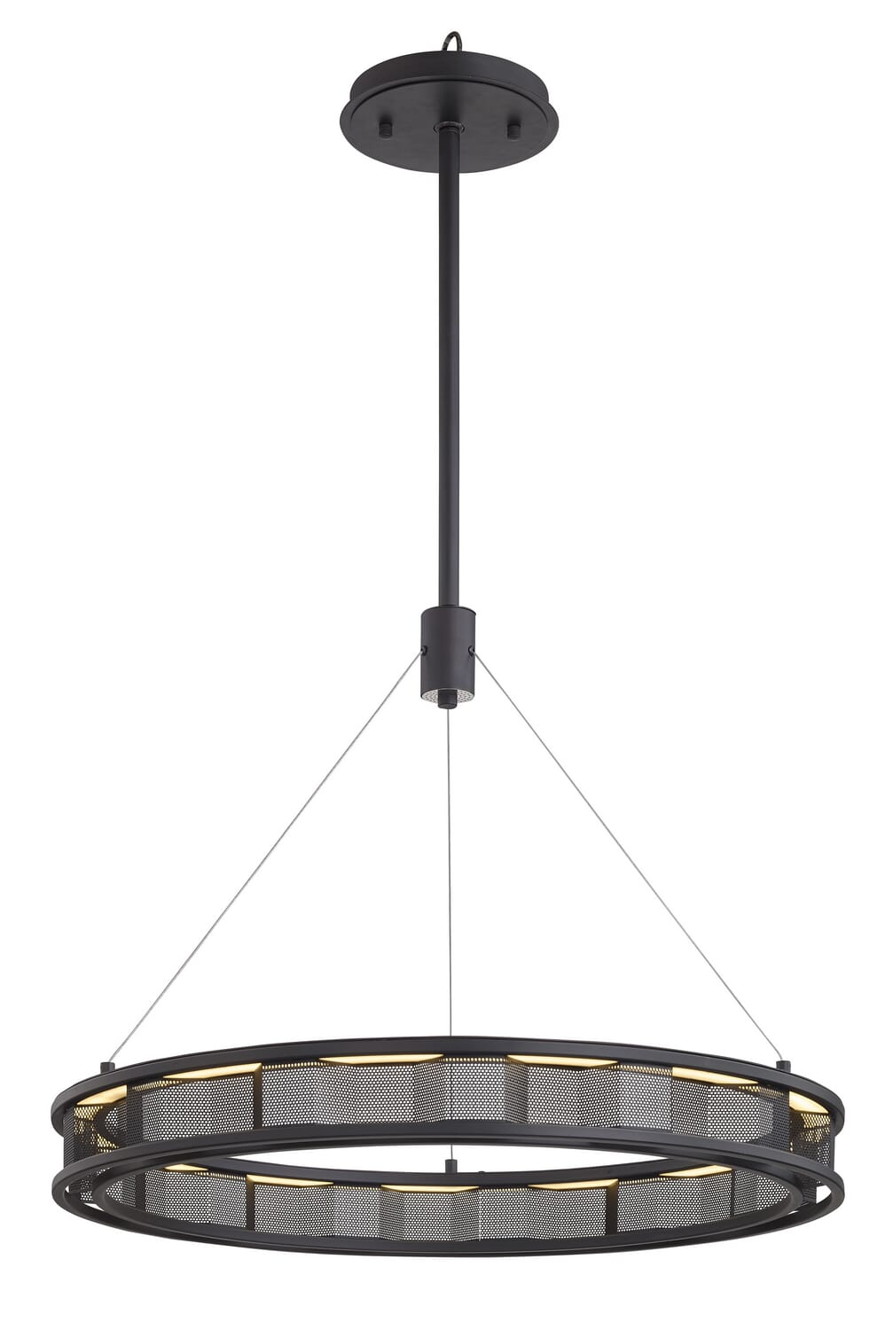 Soft Off Black LED Pendant from the Fuze Collection