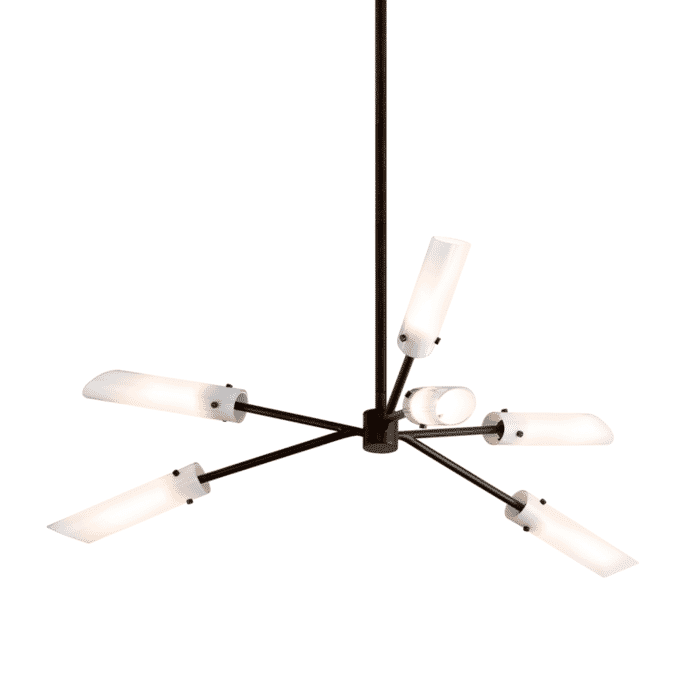 Troy High Line 6-Light Chandelier in Dark Bronze Troy High Line 6-Light Chandelier in Dark Bronze