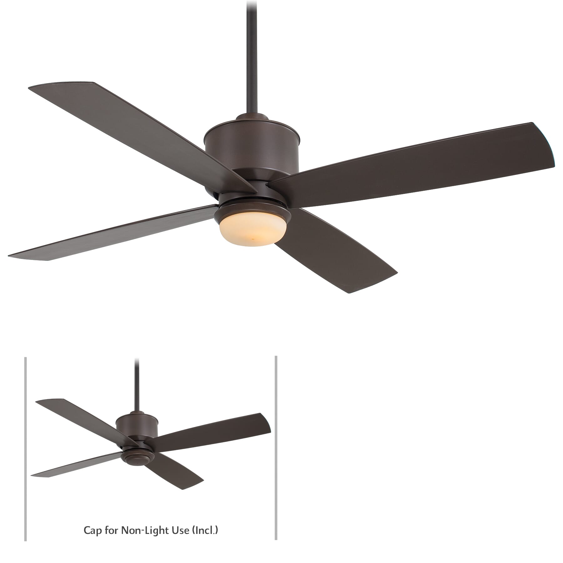 Minka-Aire Ceiling Fan with Light Kit in Oil Rubbed Bronze - F734L-ORB