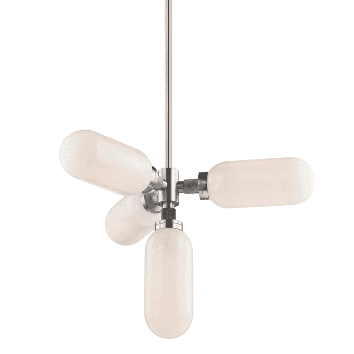 Troy Annex 4-Light Chandelier in Anodized Aluminum Troy Annex 4-Light Chandelier in Anodized Aluminum