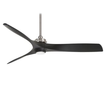 Minka-Aire Transitional 60" Indoor Ceiling Fan in Brushed Nickel with Coal