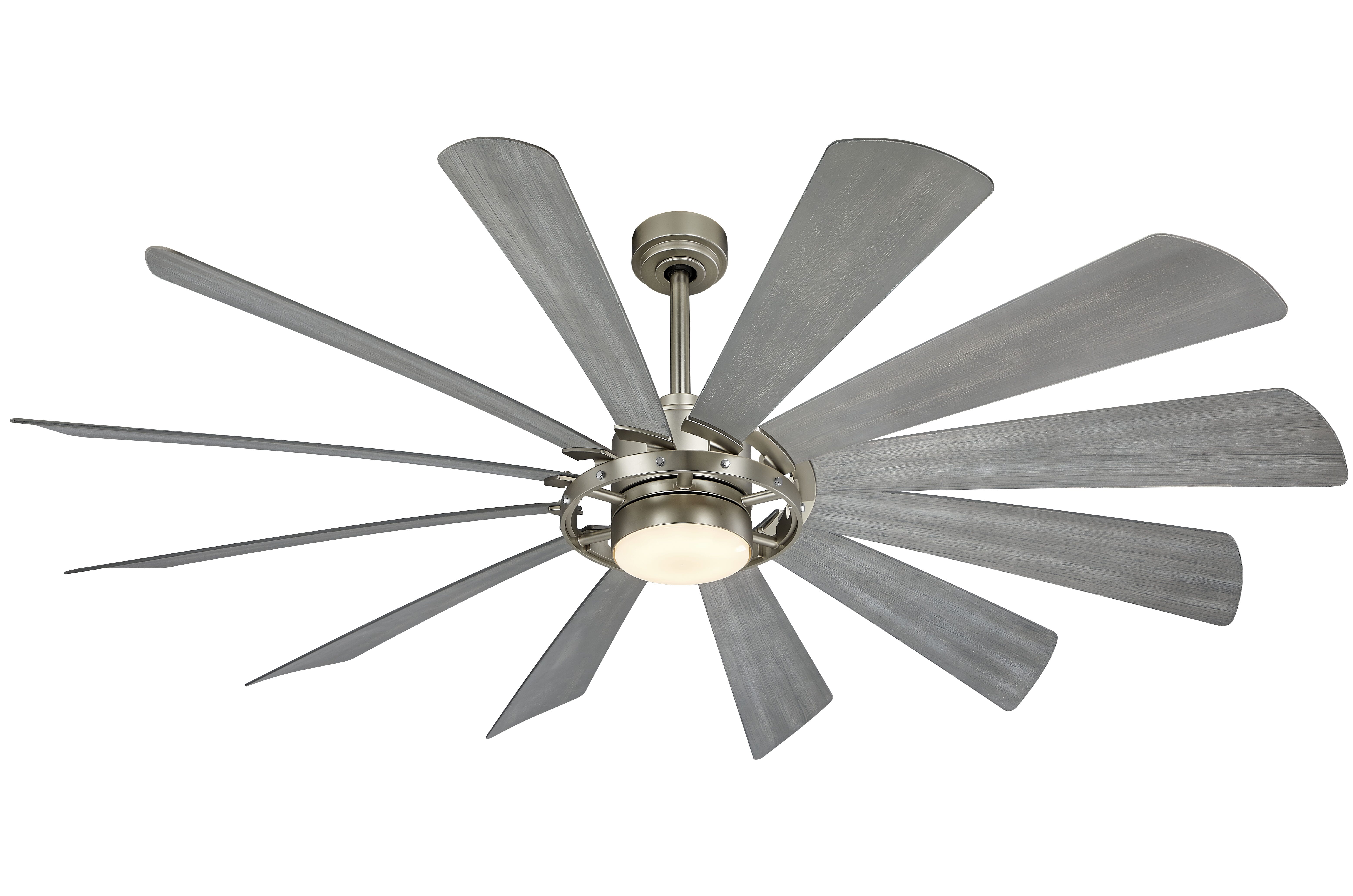 Minka-Aire Contemporary 65" Indoor/Outdoor Ceiling Fan in Brushed Steel