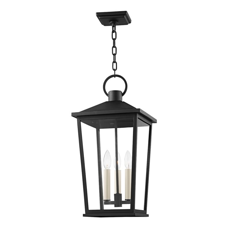 Soren 3-Light Outdoor Lantern in Texture Black