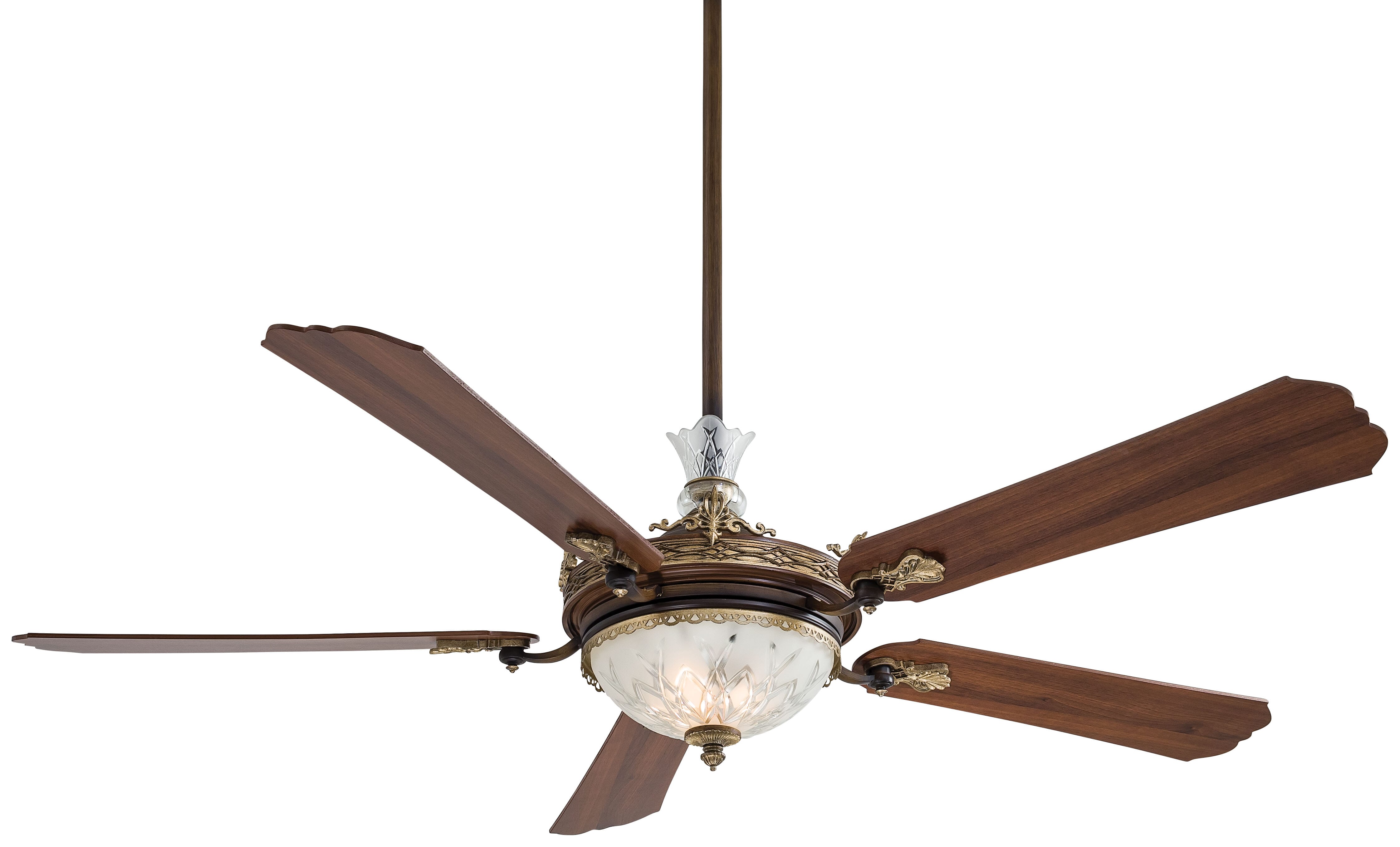 Minka-Aire Cristafano LED 2-Light 68" Indoor Ceiling Fan in Belcaro Walnut