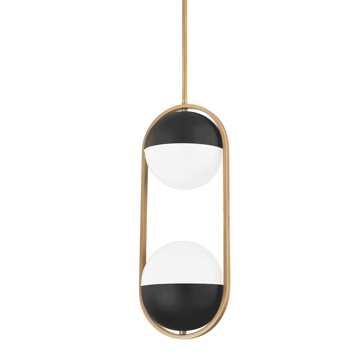 Willard 2-Light Pendant in Patina Brass