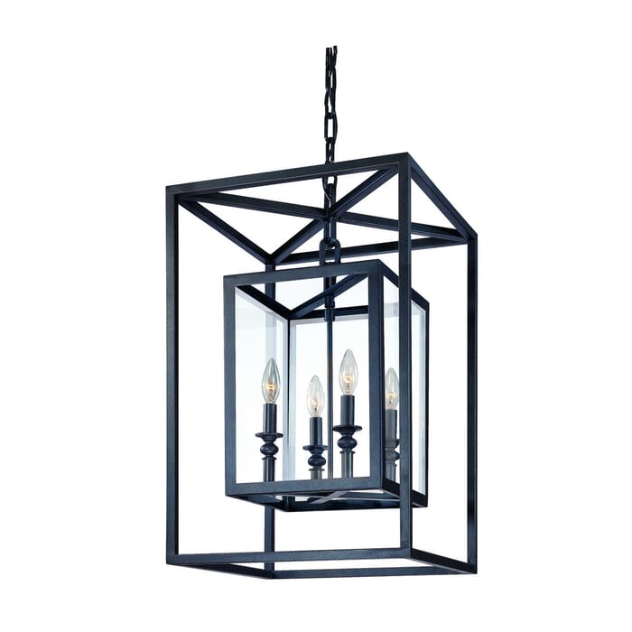 Troy Morgan 4-Light Chandelier in Deep Bronze Troy Morgan 4-Light Chandelier in Deep Bronze
