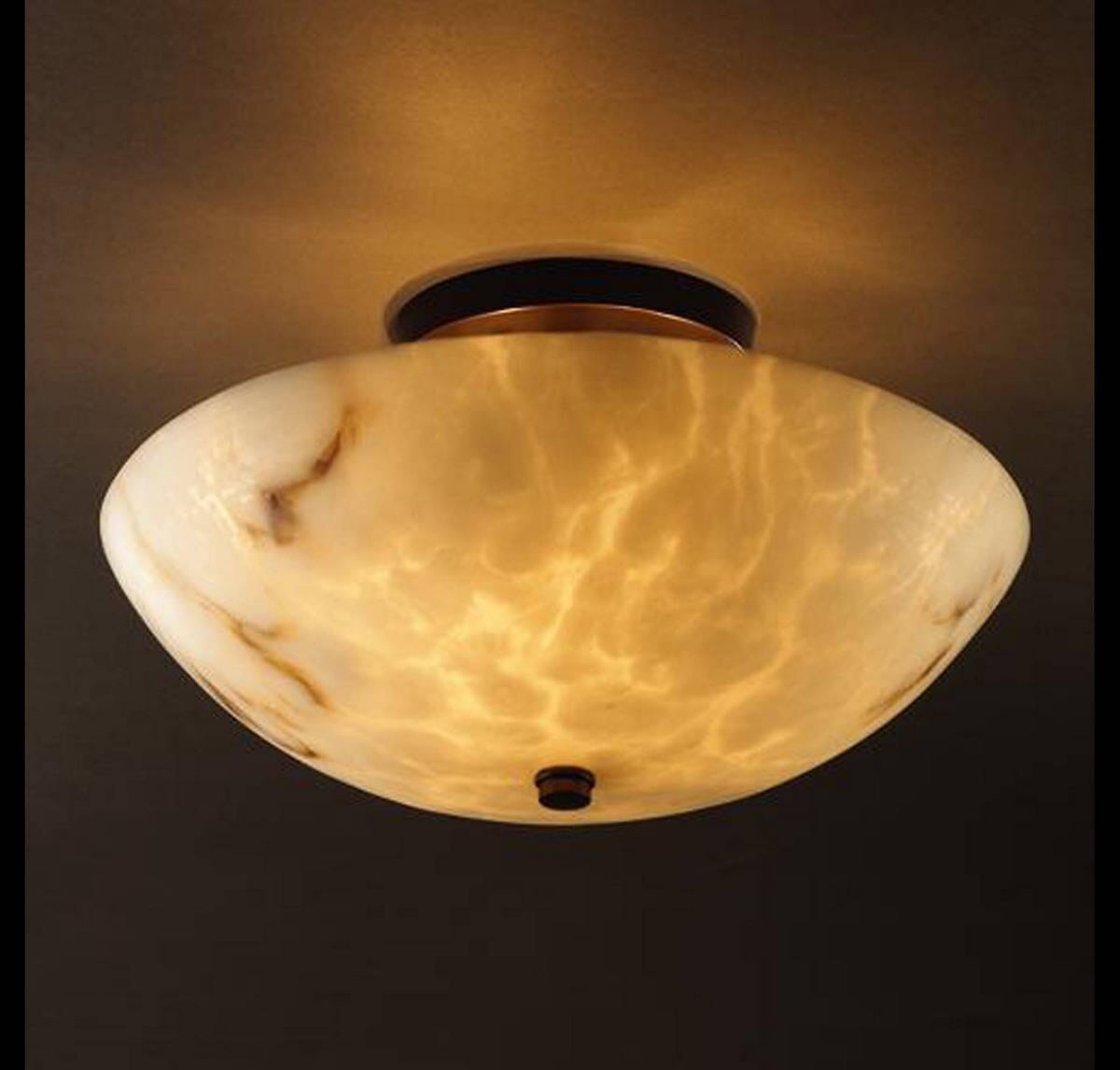 Justice Design LumenAria 2-Light 14" Round Semi-Flush Bowl
