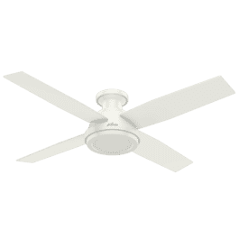 Hunter Fans Hunter Dempsey 52" Indoor Flush Mount Ceiling Fan in Fresh White