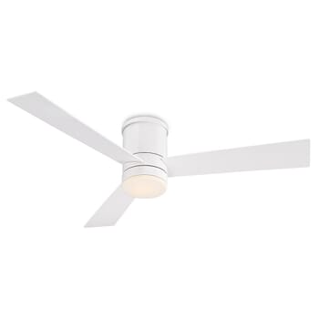 Modern Forms Axis 52" Flush Mount Outdoor LED Smart Ceiling Fan in Matte White