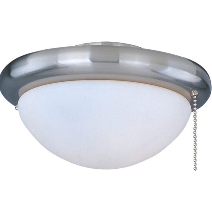 Maxim Basic Max 7" White Glass Ceiling Fan Light Kit in Satin Nickel Maxim Basic Max 7" White Glass Ceiling Fan Light Kit in Satin Nickel