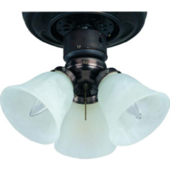 Maxim Lighting Basic Max 12" 3-Light Ceiling Fan Light Kit in Matte White Maxim Lighting Basic Max 12" 3-Light Ceiling Fan Light Kit in Matte White