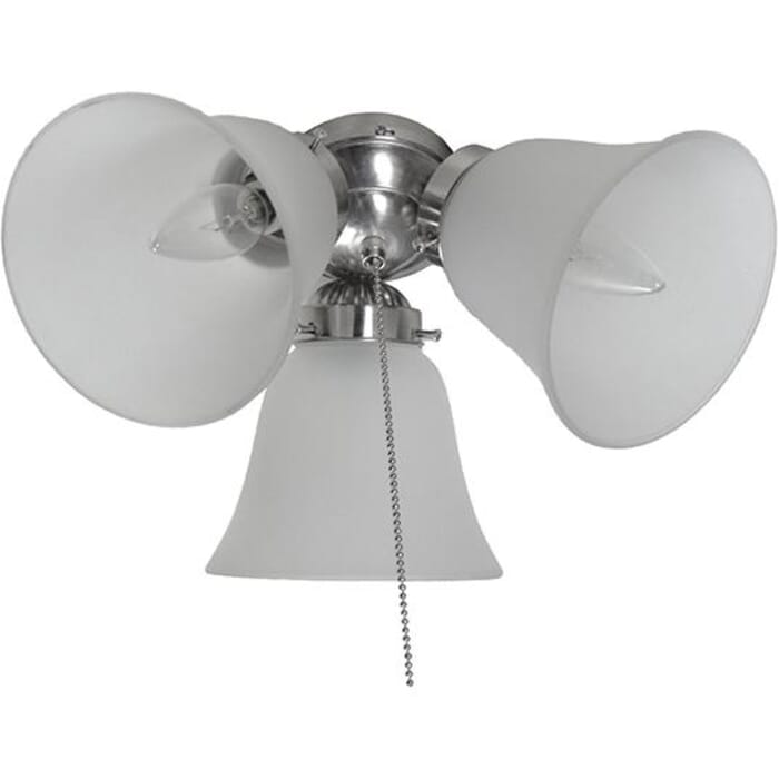 Maxim Lighting Basic Max 12" 3-Light Ceiling Fan Light Kit in Satin Nickel Maxim Lighting Basic Max 12" 3-Light Ceiling Fan Light Kit in Satin Nickel