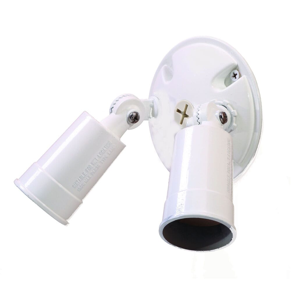Gloss White Two Light Floodlight from the Floodlights Collection