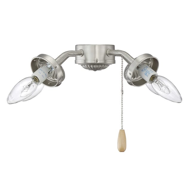 Savoy House Fitter 4 Arm Fan Light Kit, Satin Nickel Ceiling Fan Light Kit