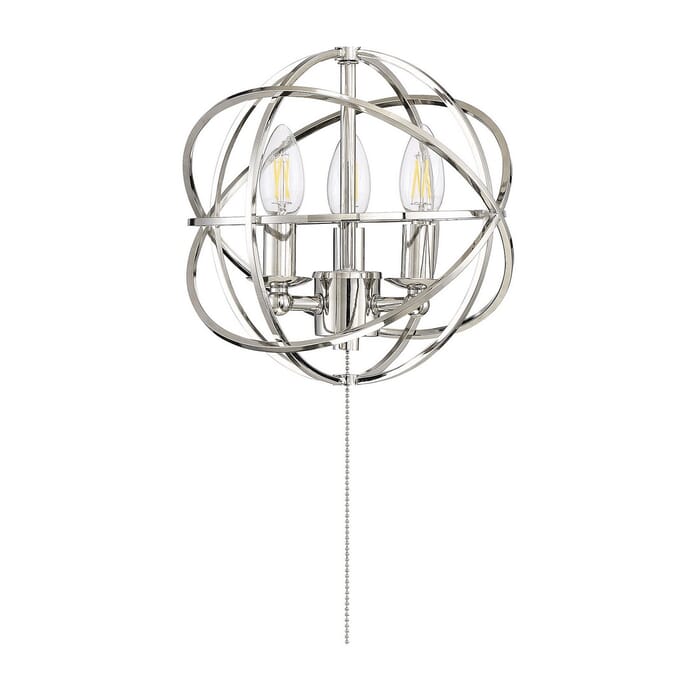 Savoy House North 10.5" 3-Light Clear Glass Fan Light Kit in Aged Wood Savoy House North 10.5" 3-Light Clear Glass Fan Light Kit in Aged Wood